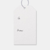 ピンクと金ゴールドツリーギフトラベル ギフトタグ (裏面)