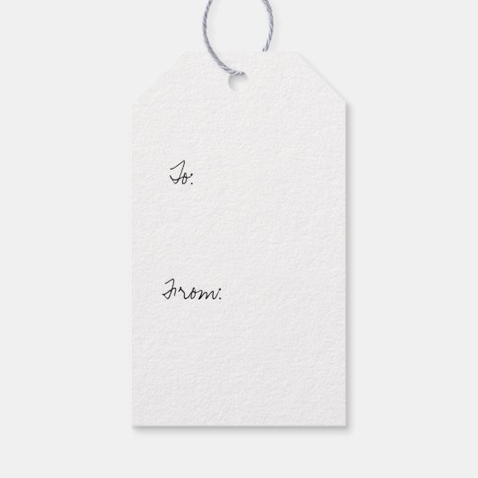 ピンクと金ゴールドツリーギフトラベル ギフトタグ (裏面)