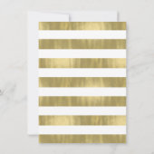 ピンクと金ゴールドティーのパーティー 招待状 (裏面)