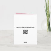 ピンクと金ゴールドティーポットとティーカップサンキューカード サンキューカード (裏面)