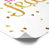 ピンクと金ゴールドドリームズ感動的引用文 ポスター (角)