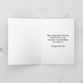 ピンクと金ゴールドハッピーバースデーカード カード (内部)