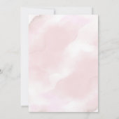 ピンクと金ゴールドハロウィンリトルカボチャ赤ちゃんシャワー 招待状 (裏面)