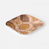 ピンクと金ゴールドハンガリー建築 ペーパープレート (傾斜あり)