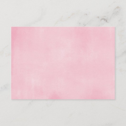 ピンクと金ゴールドバタフライのリクエストの挿入 エンクロージャーカード (裏面)