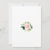 ピンクと金ゴールドバプテスマ招待状 招待状 (裏面)