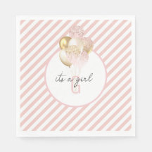 ピンクと金ゴールドバルーン赤ちゃんシャワー