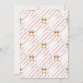 ピンクと金ゴールドバルーン赤ちゃんシャワー 招待状 (裏面)