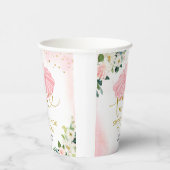 ピンクと金ゴールドバレリナツチュベビーシャワー紙カップ 紙コップ (右)