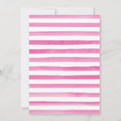 ピンクと金ゴールドパイナップル&フラミンゴ子供の誕生日 招待状 (裏面)