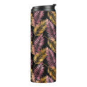 ピンクと金ゴールドヒョウの葉 タンブラー (回転左)