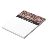 ピンクと金ゴールドヒョウ印刷 ノートパッド (回転)