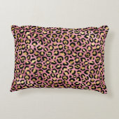 ピンクと金ゴールドヒョウ系デザイン15 アクセントクッション (裏面)