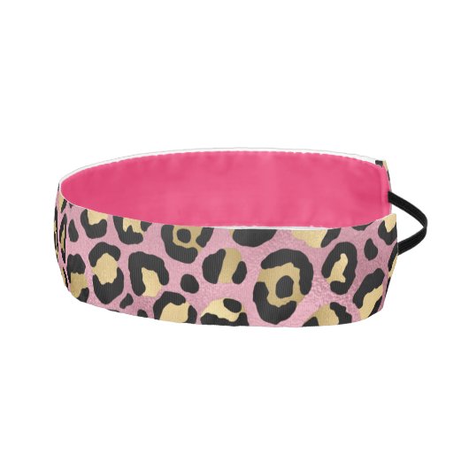 ピンクと金ゴールドヒョウ系デザイン15 アスレチックヘッドバンド (右)