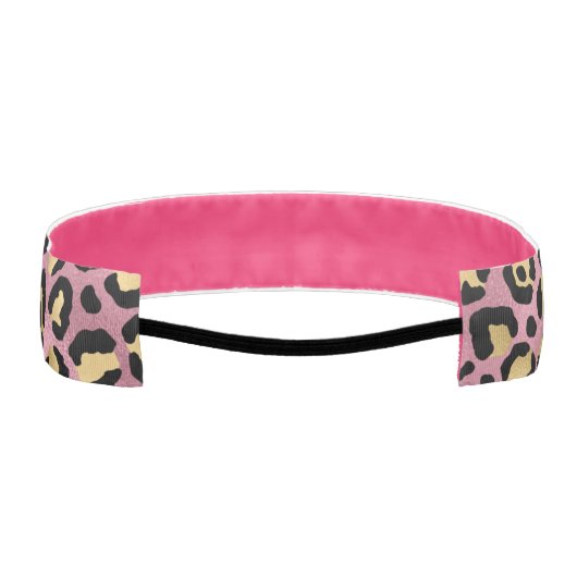 ピンクと金ゴールドヒョウ系デザイン15 アスレチックヘッドバンド (裏面)