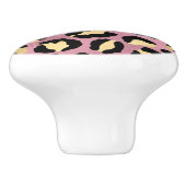 ピンクと金ゴールドヒョウ系デザイン15 セラミックノブ (側面)