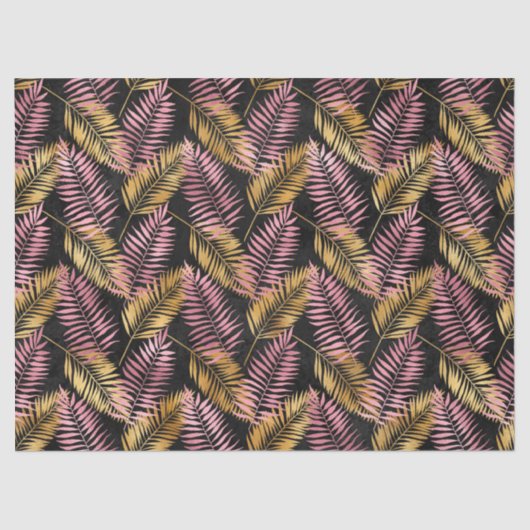 ピンクと金ゴールドヒョウ系デザイン17 薄葉紙 (正面)