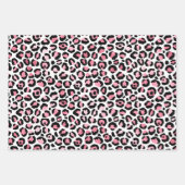 ピンクと金ゴールドヒョウ ラッピングペーパーシート (正面)