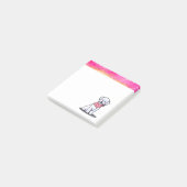 ピンクと金ゴールドビチョンアートノート ポストイット (アングル)