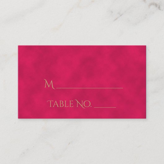 ピンクと金ゴールドピーコックインディアン結婚ズ座席表 プレイスカード (正面)