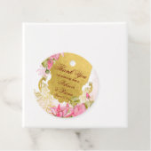 ピンクと金ゴールドピーコックロータス結婚インディアン フェイバータグ (インサイチュ)