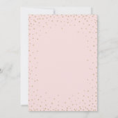 ピンクと金ゴールドファンシーの星の日付を保存 セーブザデート (裏面)