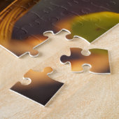 ピンクと金ゴールドフィンチアケエジグソーパズル ジグソーパズル (側面)