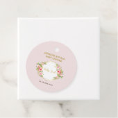 ピンクと金ゴールドフラワーテーマその女の子の赤ちゃんシャワー フェイバータグ (インサイチュ)