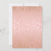 ピンクと金ゴールドフローラヴィンテージウェディング招待状 招待状 (裏面)