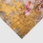 ピンクと金ゴールドフローラ 薄葉紙 (詳細)