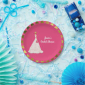 ピンクと金ゴールドブライダルシャワー ペーパープレート (パーティー)