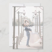 ピンクと金ゴールドブラシありがとうありがとう2 Photo Card サンキューカード (裏面)