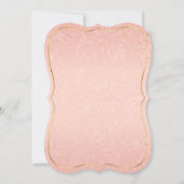 ピンクと金ゴールドプリンセスキンセアニェラ誕生日 招待状 (裏面)