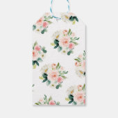 ピンクと金ゴールドプリンセスベビーシャワーメッセージカード ギフトタグ (裏面)