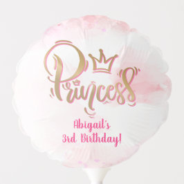 ピンクと金ゴールドプリンセス誕生日 バルーン