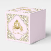 ピンクと金ゴールドプリンセス フェイバーボックス (正面サイド)