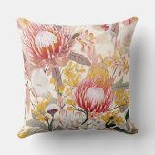 ピンクと金ゴールドプロテアフローラ クッション (裏面)