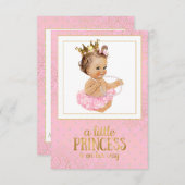 ピンクと金ゴールドベビーシャワー招待状 招待状 (正面/裏面)