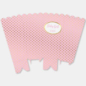 ピンクと金ゴールドポップコーンの好意ボックス フェイバーボックス (見開き)