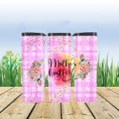 ピンクと金ゴールドマザーハスラーママ タンブラー