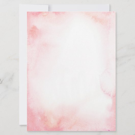 ピンクと金ゴールドマジカルガール回転木馬誕生日 招待状 (裏面)