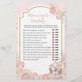 ピンクと金ゴールドマジカル回転木馬モミーまたはパパ (正面)