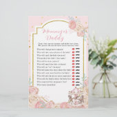 ピンクと金ゴールドマジカル回転木馬モミーまたはパパ (スタンド正面)