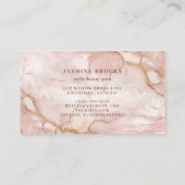 ピンクと金ゴールドマーブルシックグラム 名刺 (裏面)