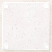 ピンクと金ゴールドマーブルテラッツォ ガラスコースター (裏面)