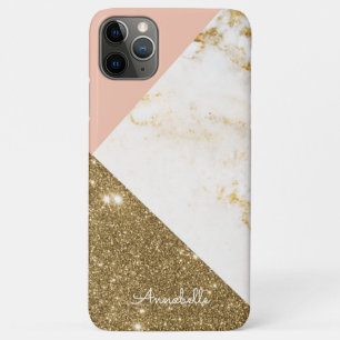 ピンクと金ゴールドマーブルテーマ iPhone 11 PRO MAXケース