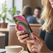 ピンクと金ゴールドマーブルモノグラム Case-Mate iPhoneケース