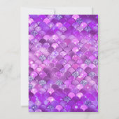 ピンクと金ゴールドマーメイドはかりで測21歳の誕生日 招待状 (裏面)