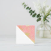 ピンクと金ゴールドミニマリストの名刺 スクエア名刺 (スタンド正面)