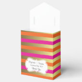 ピンクと金ゴールドメストライプタル結婚の感謝してい数 フェイバーボックス (オープン)